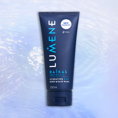 LUMENE MEN RAIKAS гель для душу 2-в-1 для волосся та тіла зволожуючий